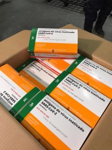 Primeiras doses da vacina CoronaVac. Foto: Ascom SES.